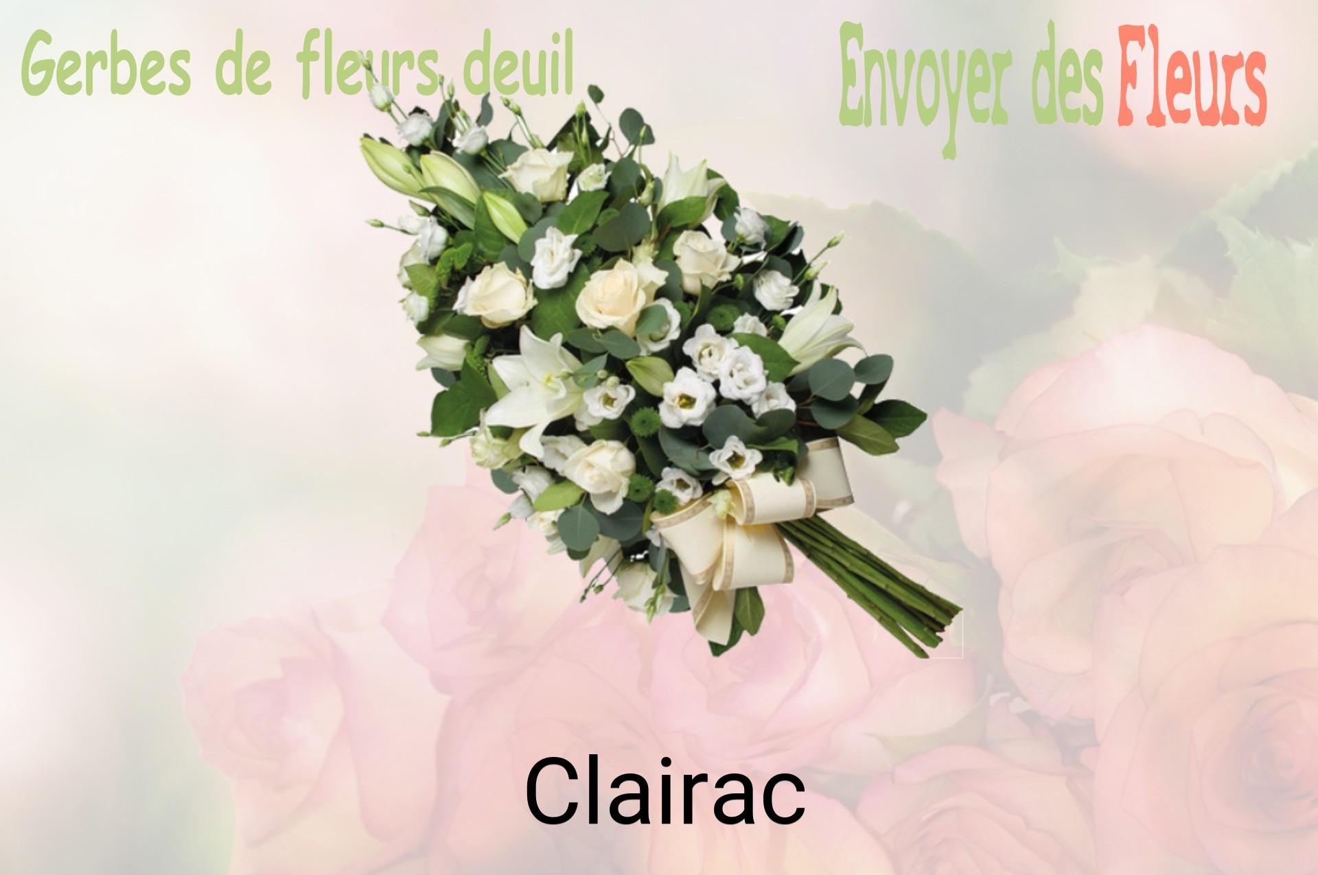 Gerbe de fleurs de deuil livrée à Clairac